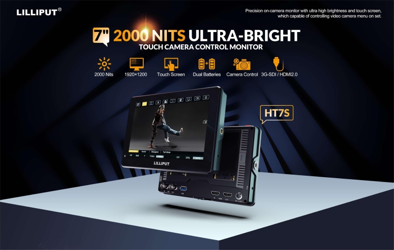 HT7S 7 Ultra High 2000 Nits Brightness Touch On-Camera Control Monitor